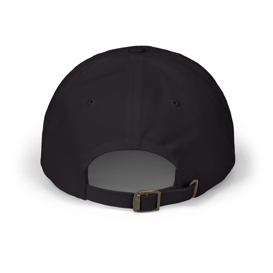 Black Embroidered Minimalist Cap