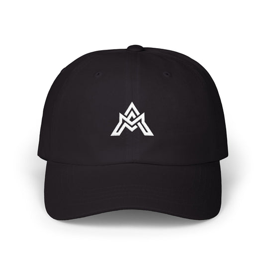 Black Embroidered Minimalist Cap
