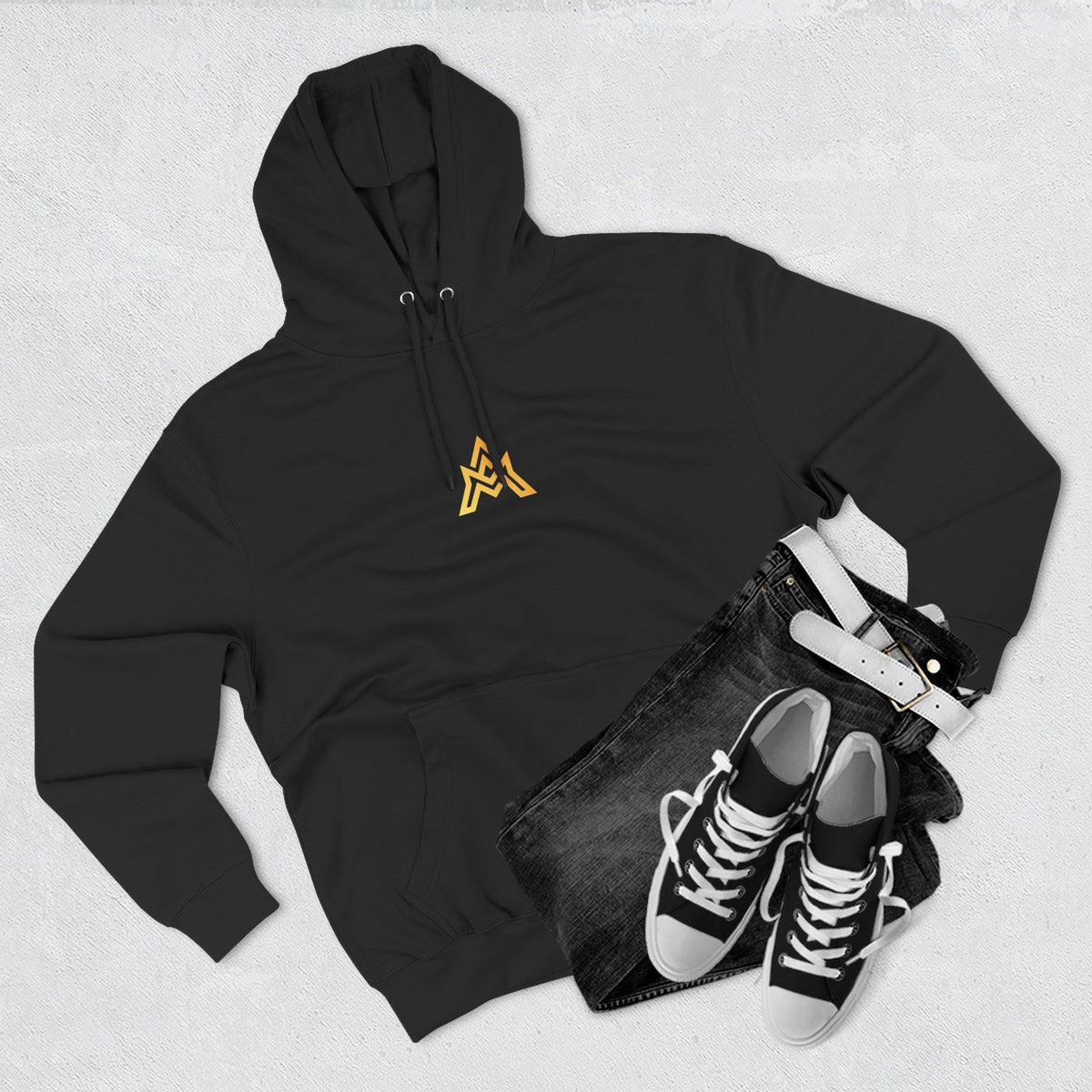 Custom Black Afterlight Hoodie w/ Gold Emblem (Unisex)